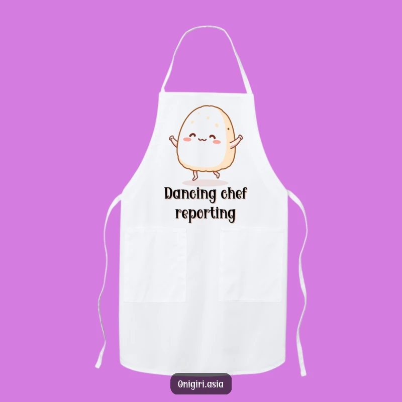 Funny Dancing Onigiri Apron - Joyful Kitchen Wear