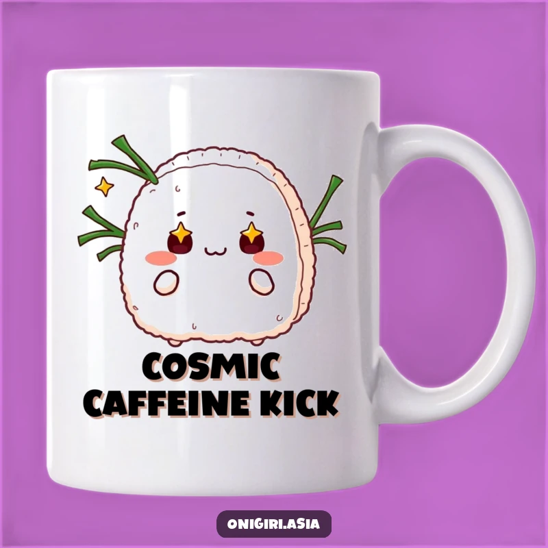 Funny Starry Eyed Onigiri Juggling Mug - Seaweed Fun Gift!
