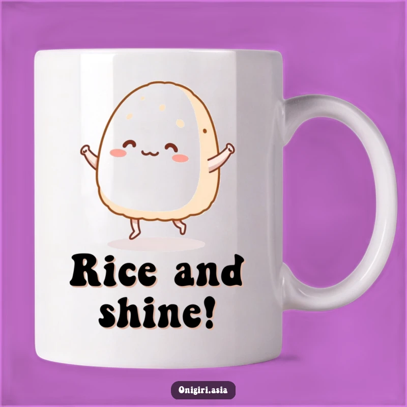 Funny Dancing Onigiri Mug - Tiny Legs Happy Dance Gift!