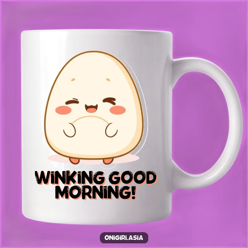 Funny Winking Onigiri Mug: Hilarious Foodie Gift for Rice Lovers