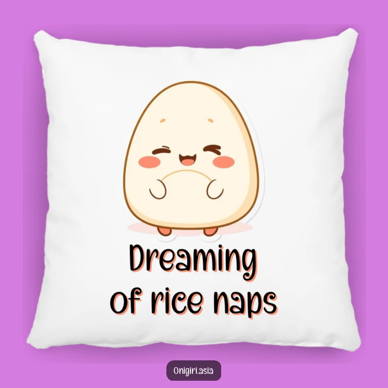 Comfortable Funny Winking Onigiri Pillow: Cozy Foodie Fun