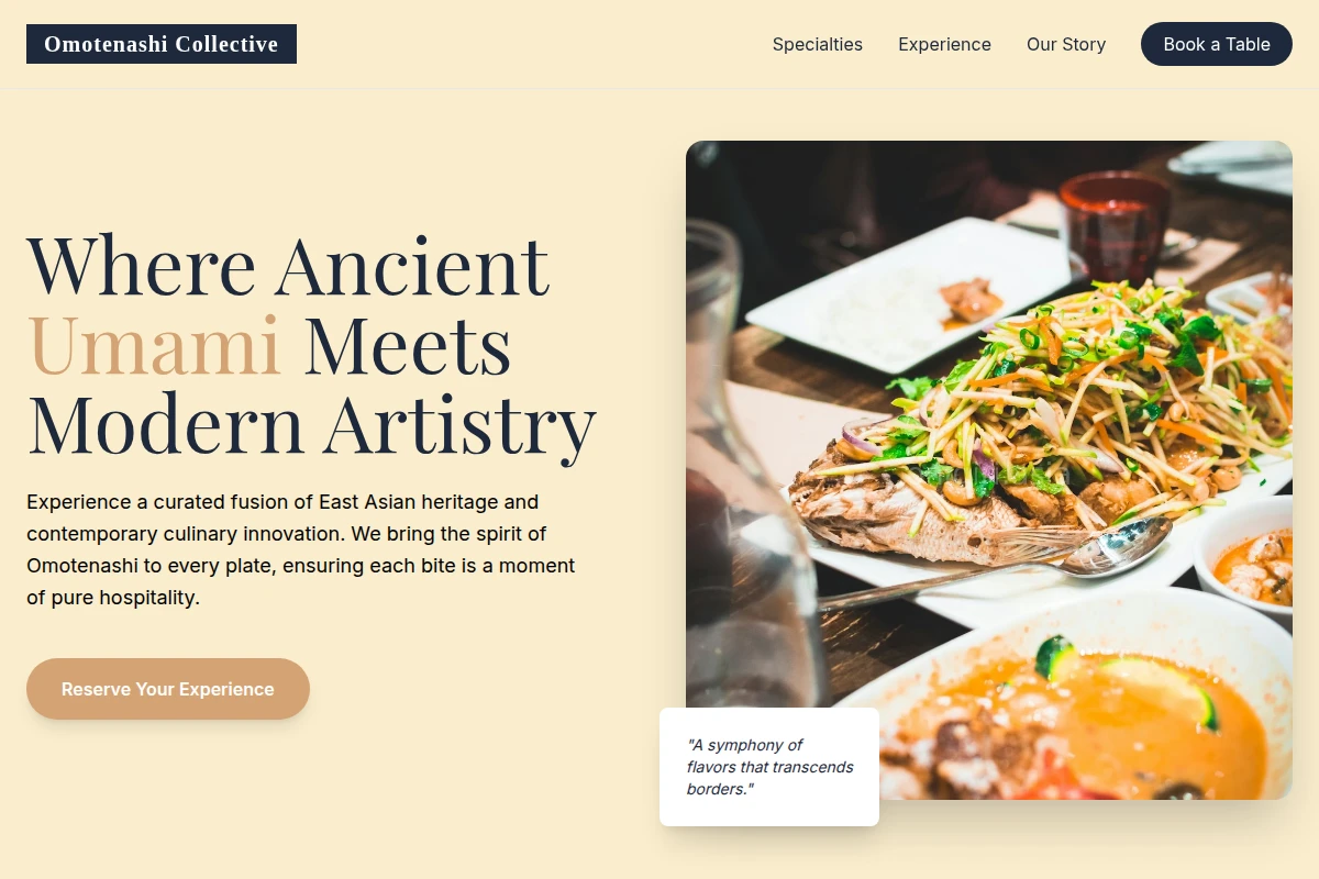 Filling Asian Fusion Food
