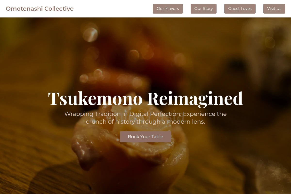Tsukemono Asian Fusion Food