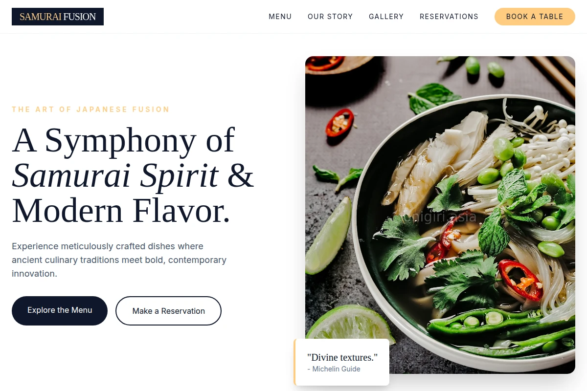 Samurai Asian Fusion Food
