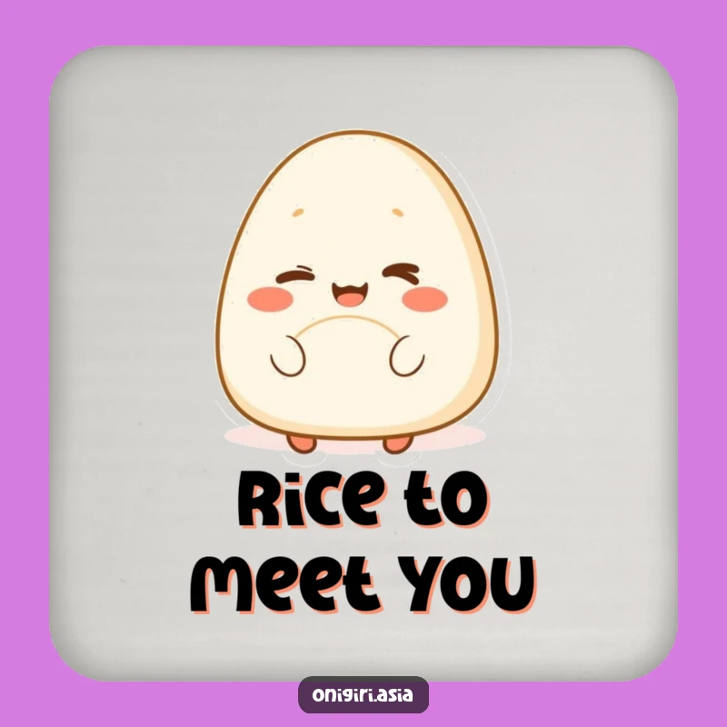 Funny Winking Onigiri Coaster Set: Protect Surfaces with Flair