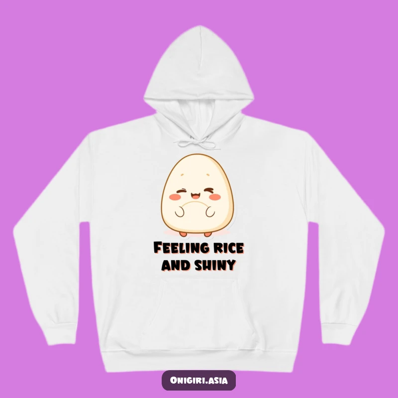 Cozy Funny Winking Onigiri Hoodie: Warm & Whimsical Treat