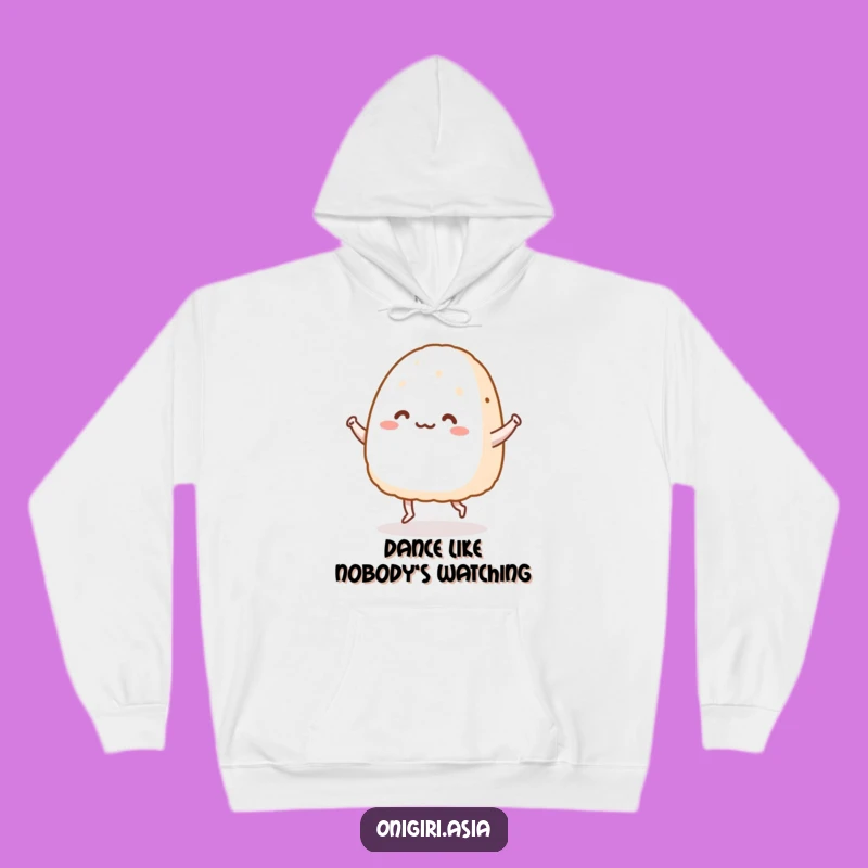 Funny Dancing Onigiri Hoodie - Cozy & Joyful Foodie Gift