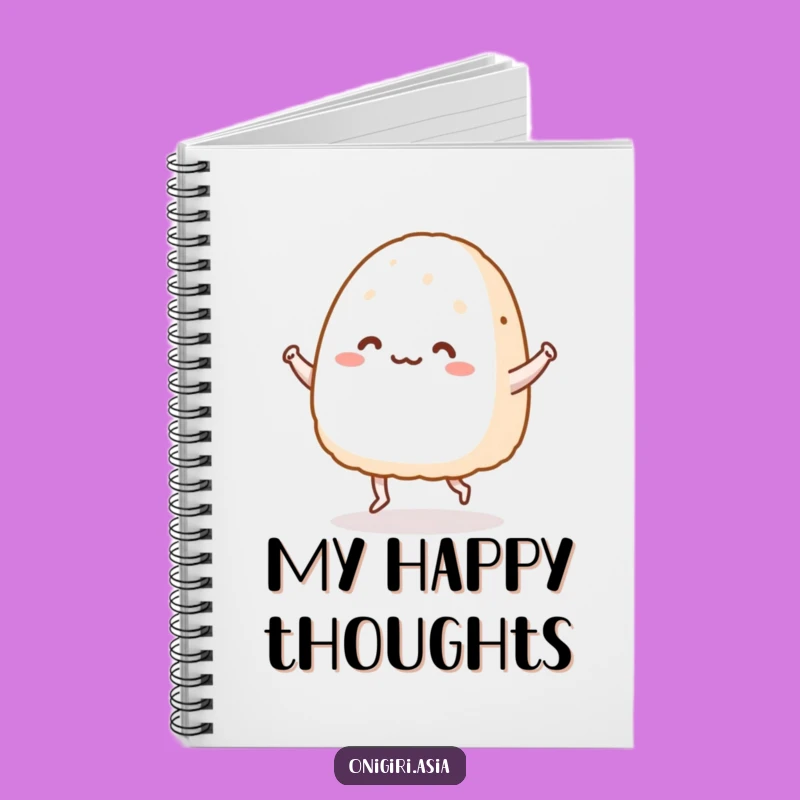 Funny Dancing Onigiri Notebook - Joyful Journal for Ideas