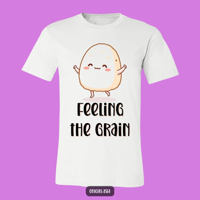 Funny Tiny Legs Onigiri Dance T-Shirt - Joyful Foodie Gift